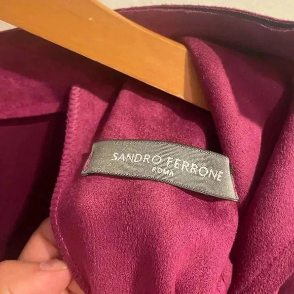 Sandro Ferrone Roma fuschia sleeveless midi dress size 11 - Picture 5 of 7